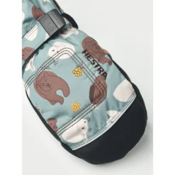 Hestra Mitaines - Baby Zip Long - Sea Blue Print -Hestra hestra baby zip long mittens sea blue print 4 1552480