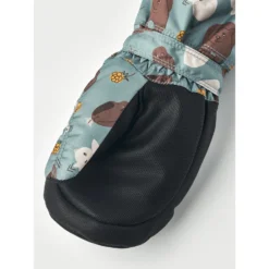 Hestra Mitaines - Baby Zip Long - Sea Blue Print -Hestra hestra baby zip long mittens sea blue print 8 1552484