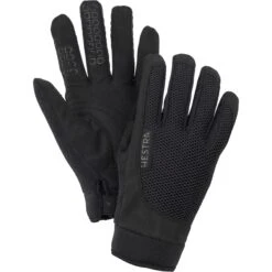 Hestra Bike Long Sr. - 5 Finger Gants Vélo - Noir / Noir