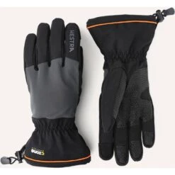 Hestra CZone Contact Gauntlet - 5 Finger Gants - Noir / Gris Foncé -Hestra hestra czone contact gauntlet 5 finger gloves black dark grey 3 1207420