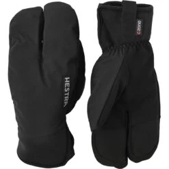 Hestra Gants De Vélo à 3 Doigts - CZone Mistral Split Mitt - Noir