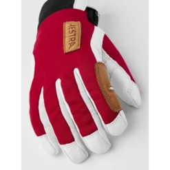 Hestra Gants Outdoor à 5 Doigts - Ergo Grip Active Wool Terry - Red/offwhite -Hestra hestra ergo grip active wool terry 5 finger outdoor gloves red offwhite 3 1324632