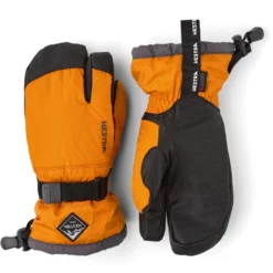 Hestra Gants Enfants 3 Doigts - Gauntlet CZone - Orange/graphite