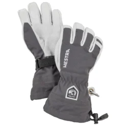 Hestra - Kid's Army Leather Heli Ski 5 Finger - Gants -Hestra hestra kids army leather heli ski 5 finger gants 2