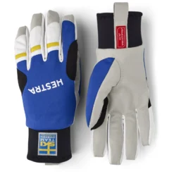 Hestra Gants à 5 Doigts - Windstopper Race Tracker - Royal Blue/yellow