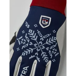 Hestra XC Primaloft - 5 Finger Gants De Ski De Fond Femme - Dark Navy Print -Hestra hestra womens xc primaloft 5 finger cross country gloves dark navy print 3 1329033
