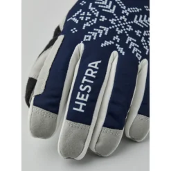 Hestra XC Primaloft - 5 Finger Gants De Ski De Fond Femme - Dark Navy Print -Hestra hestra womens xc primaloft 5 finger cross country gloves dark navy print 4 1329034
